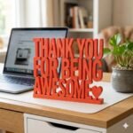 Thank You For Being Awesome 3D Printed Desk Sign for Employee Appreciation & Office Decor - Image 6