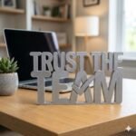 Trust The Team 3D Printed Desk Sign for Office & Corporate Gifts - Image 4