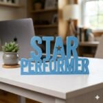 Star Performer 3D Printed Desk Sign for Employee Recognition & Office Decor - Image 7