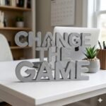 Change The Game 3D Printed Desk Sign for Office Desk Decor & Corporate Gifts - Image 4