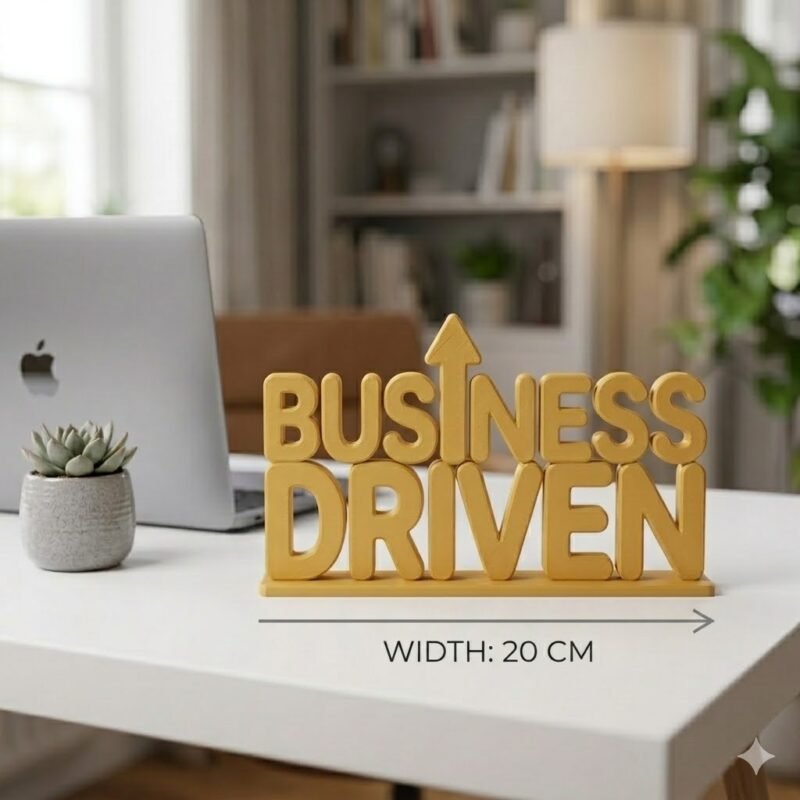 Business Driven 3D Printed Desk Sign for Office & Corporate Desk Decor - Image 2