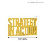 Strategy In Action 3D Printed Corporate Desk Sign | Office Motivation Gift - Image 4