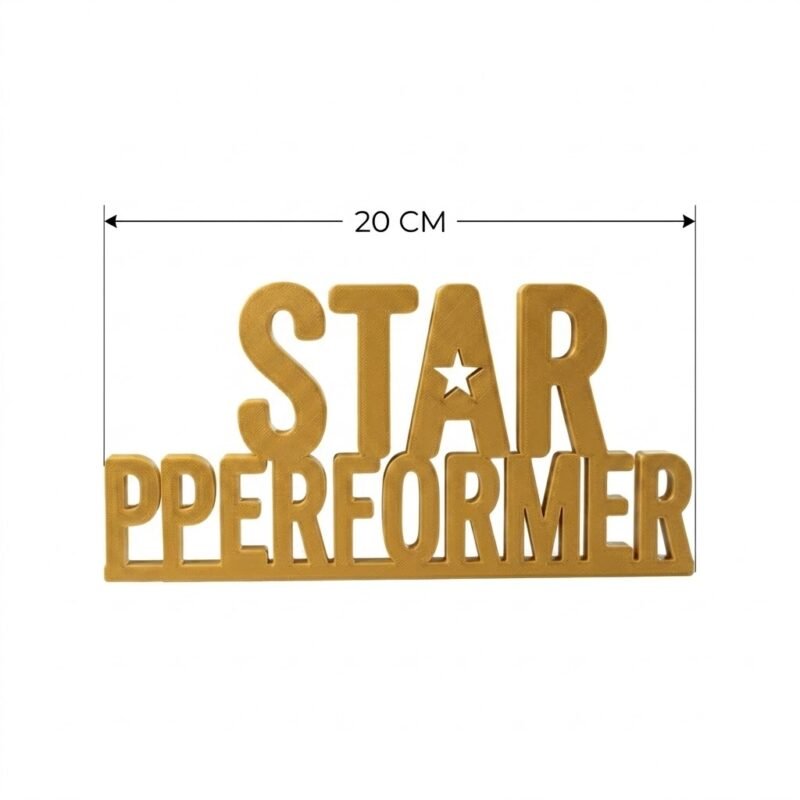 Star Performer 3D Printed Desk Sign for Employee Recognition & Office Decor - Image 4