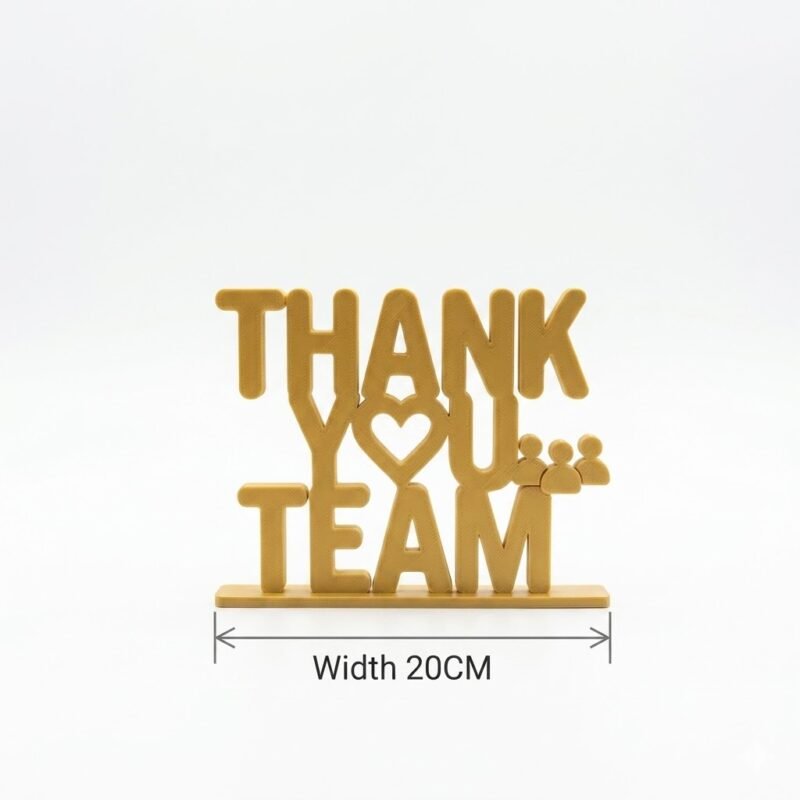 Thank You Team 3D Printed Desk Sign for Office & Team Workspace Decor - Image 5