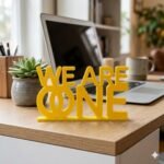 We Are One 3D Printed Desk Sign | Motivational Office Decor Gift - Image 6