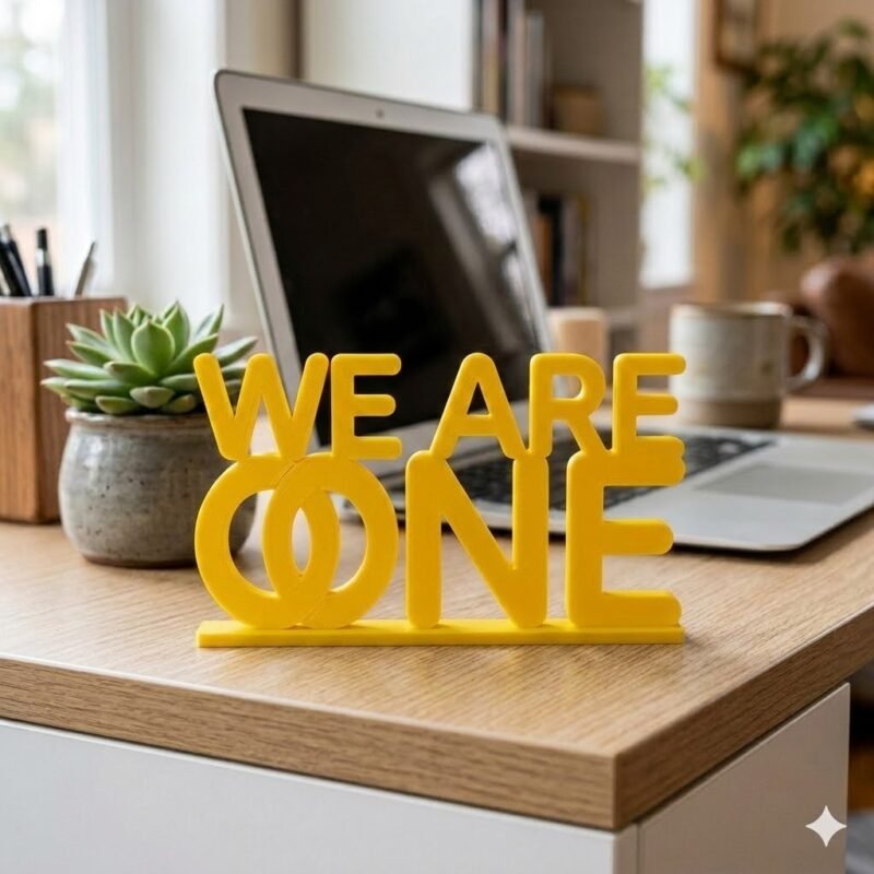 We Are One 3D Printed Desk Sign | Motivational Office Decor Gift - Image 6