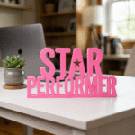 Star Performer 3D Printed Desk Sign for Employee Recognition & Office Decor - Image 3