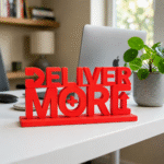 Deliver More 3D Printed Desk Sign for Office & Workspace Decor - Image 7
