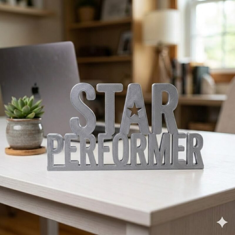 Star Performer 3D Printed Desk Sign for Employee Recognition & Office Decor - Image 5