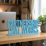 Success Together 3D Printed Desk Sign for Office & Team Workspace Decor - Image 7