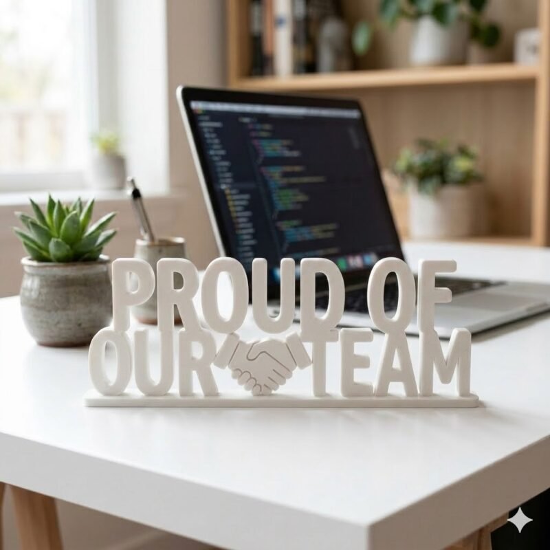 Proud Of Our Team 3D Printed Award Sign | Employee Appreciation Office Gift - Image 8