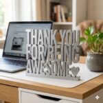 Thank You For Being Awesome 3D Printed Desk Sign for Employee Appreciation & Office Decor - Image 4