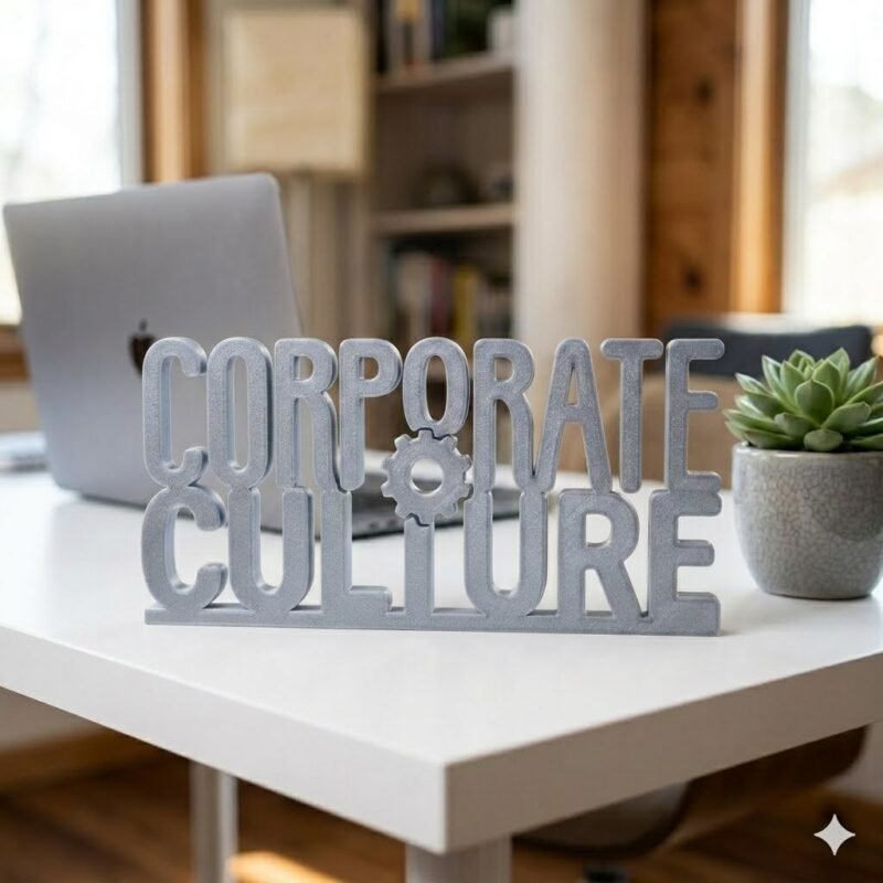 Corporate Culture 3D Printed Desk Sign for Office & Workspace Decor - Image 8