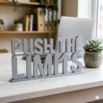 Push The Limits 3D Printed Desk Sign | Motivational Office Decor - Image 5