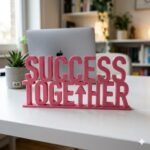 Success Together 3D Printed Desk Sign for Office & Team Workspace Decor - Image 3