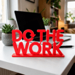 Do The Work 3D Printed Desk Sign | Motivational Office Desk Decor - Image 5