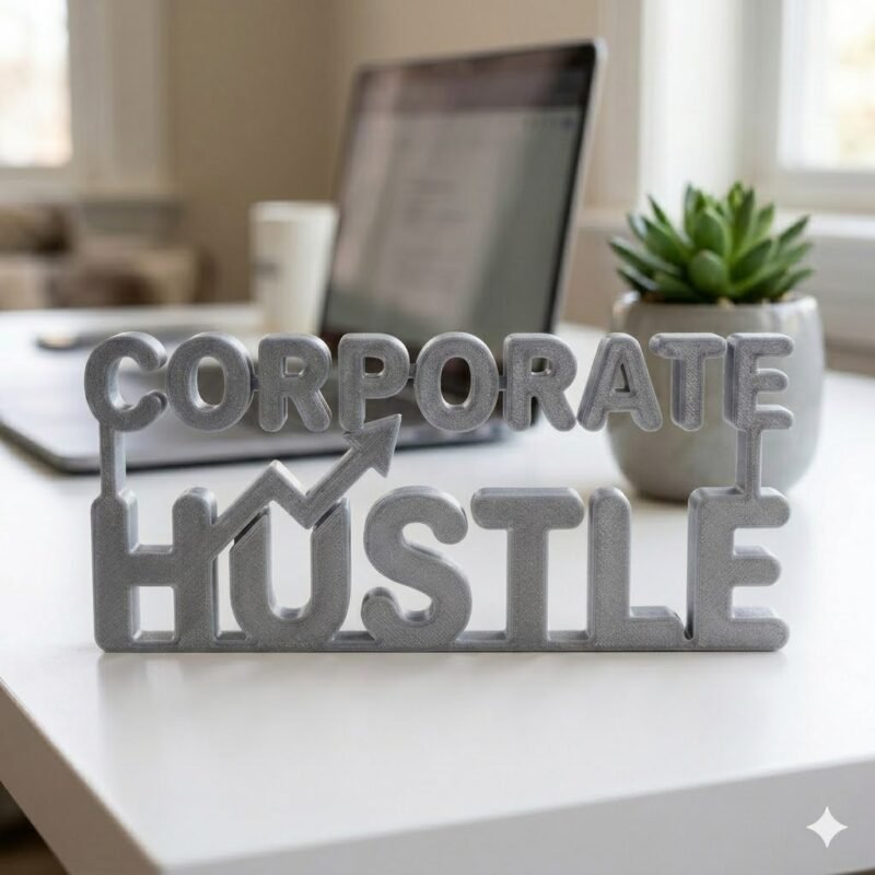 Corporate Hustle 3D Printed Corporate Desk Gift for Office & Employee Workspace - Image 5
