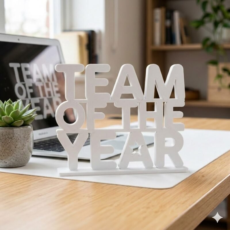 Team Of The Year 3D Printed Award Sign for Office & Corporate Gifts - Image 5