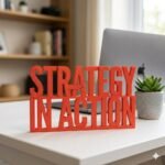 Strategy In Action 3D Printed Corporate Desk Sign | Office Motivation Gift - Image 7