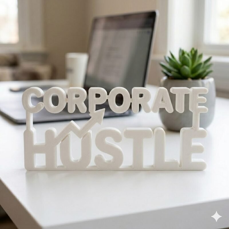 Corporate Hustle 3D Printed Corporate Desk Gift for Office & Employee Workspace - Image 4