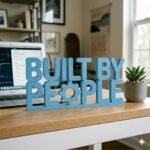 Built By People 3D Printed Desk Sign for Office & Corporate Workspace Decor - Image 7