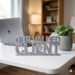 Our Valued Client 3D Printed Desk Sign for Office Reception & Business Decor - Image 4