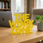 The Work Zone 3D Printed Desk Sign for Office & Workspace Decor - Image 2