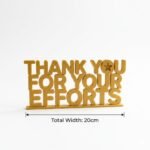 Thank You For Your Efforts 3D Printed Corporate Appreciation Desk Sign Gift - Image 2
