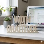 With Gratitude 3D Printed Desk Sign for Office & Business Workspace Decor - Image 8