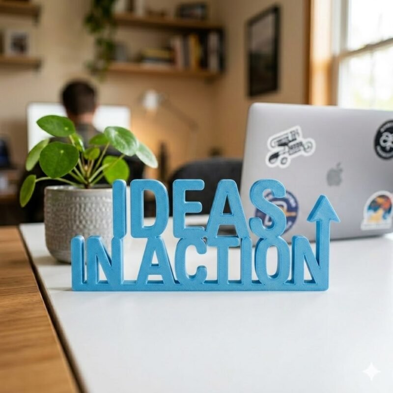 Ideas In Action 3D Printed Desk Sign for Office & Corporate Workspace Decor - Image 6