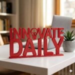 Innovate Daily 3D Printed Desk Sign for Office & Workspace Decor - Image 6
