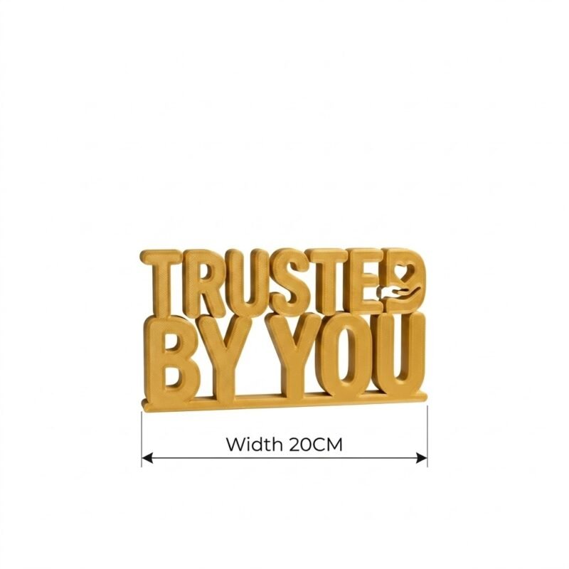 Trusted By You 3D Printed Desk Sign for Office Reception & Business Decor - Image 3