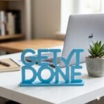 Get It Done 3D Printed Desk Sign | Motivational Office Decor - Image 6