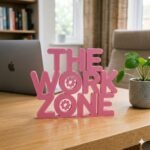 The Work Zone 3D Printed Desk Sign for Office & Workspace Decor - Image 5