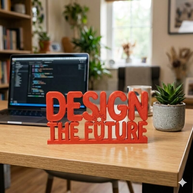 Design The Future 3D Printed Desk Sign for Office & Workspace Decor - Image 8