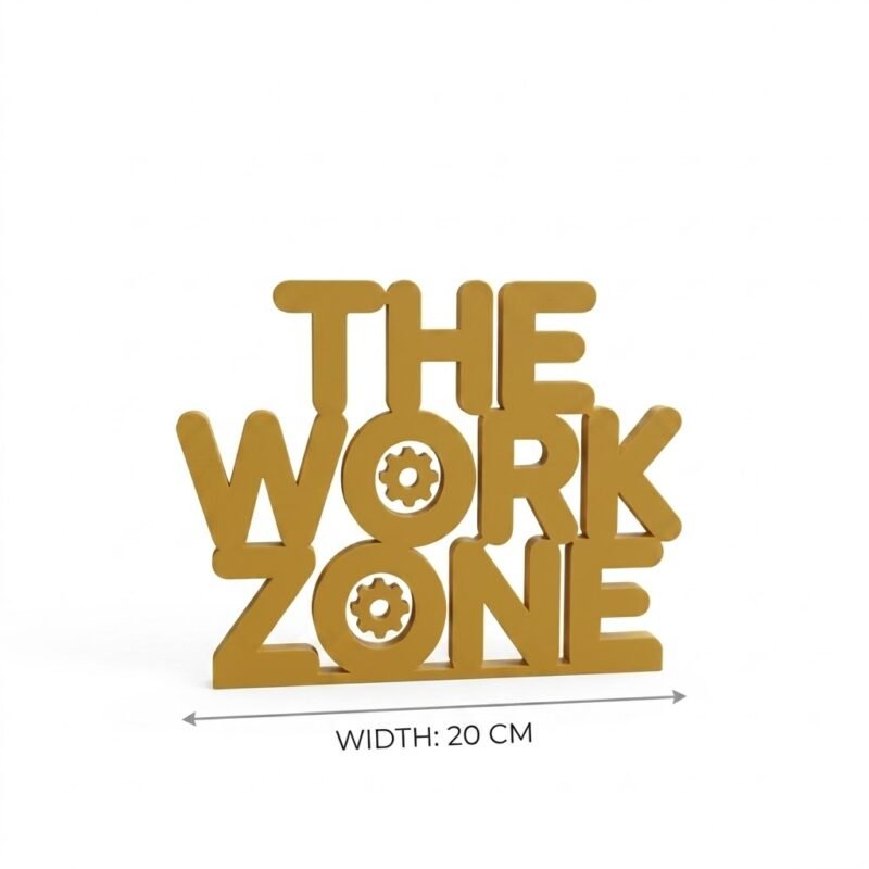 The Work Zone 3D Printed Desk Sign for Office & Workspace Decor - Image 3