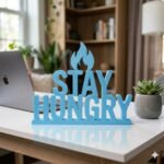 Stay Hungry 3D Printed Desk Sign | Motivational Office Workspace Decor - Image 6