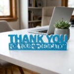 Thank You For Your Dedication 3D Printed Employee Appreciation Desk Sign Gift - Image 6