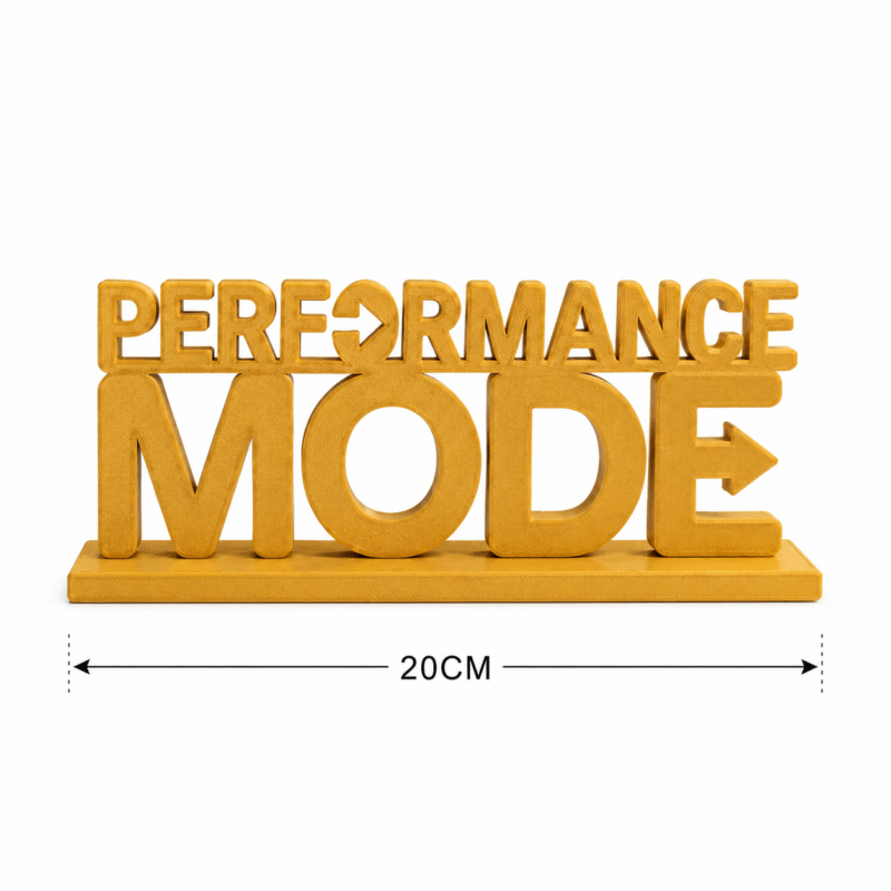 Performance Mode 3D Printed Desk Sign for Office & Corporate Workspace Decor - Image 2