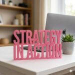Strategy In Action 3D Printed Corporate Desk Sign | Office Motivation Gift - Image 8