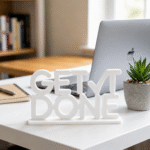 Get It Done 3D Printed Desk Sign | Motivational Office Decor - Image 2