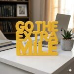 Go The Extra Mile 3D Printed Desk Sign | Motivational Office Decor - Image 4