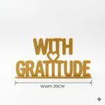 With Gratitude 3D Printed Desk Sign for Office & Business Workspace Decor - Image 3