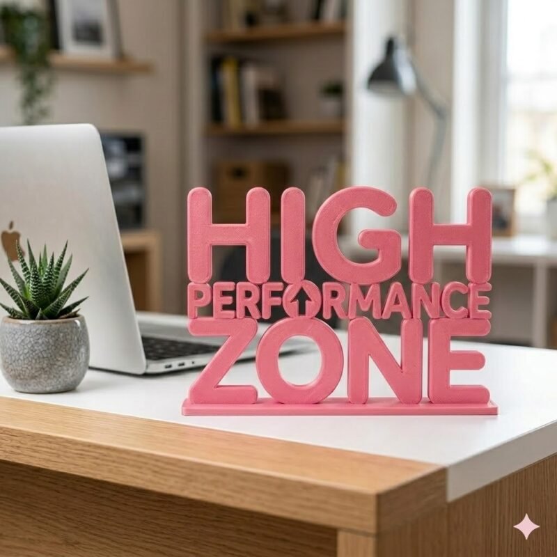 High Performance Zone 3D Printed Office Desk Sign | Corporate Motivation Gift - Image 4