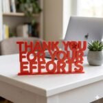 Thank You For Your Efforts 3D Printed Corporate Appreciation Desk Sign Gift - Image 3