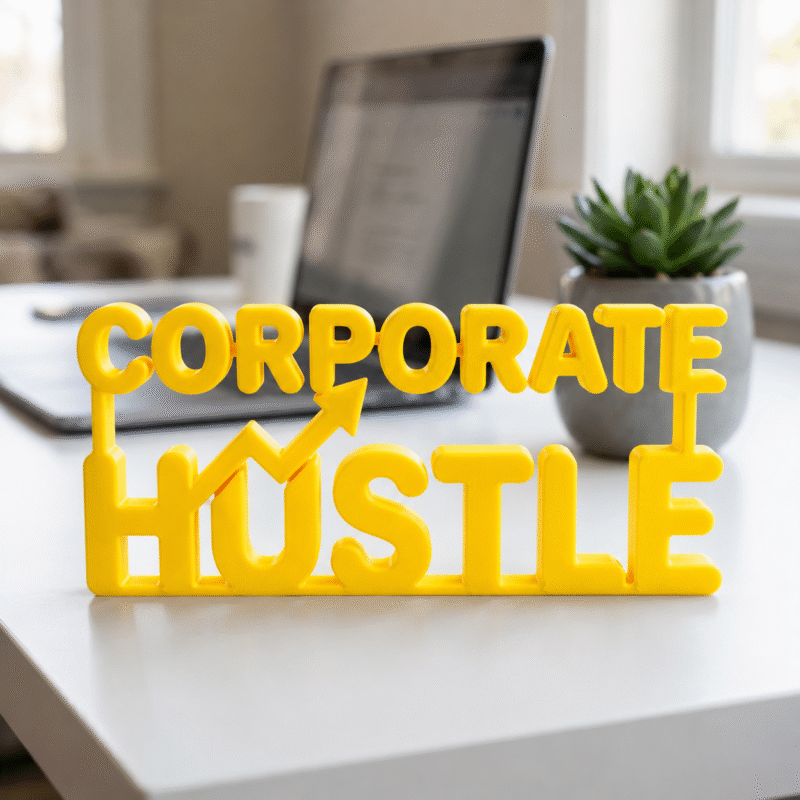 Corporate Hustle 3D Printed Corporate Desk Gift for Office & Employee Workspace - Image 3