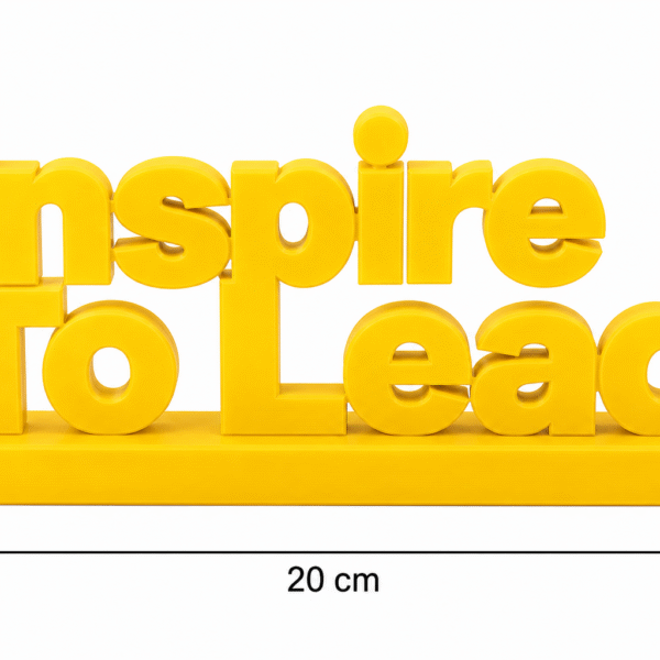 Inspire To Lead 3D Printed Desk Sign | Modern Leadership Decor