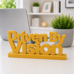 Lead With Purpose 3D Printed Desk Sign | Motivational Office Decor