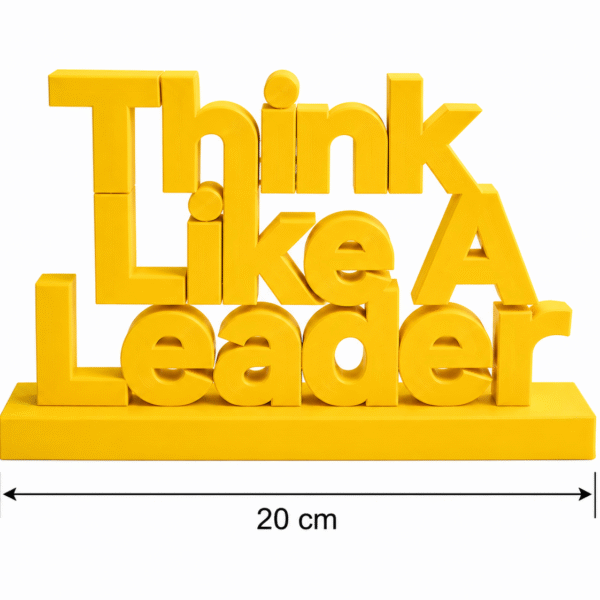 Think Like A Leader 3D Printed Desk Sign | Modern Leadership Decor