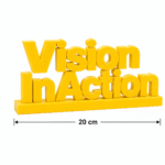 Vision In Action 3D Printed Desk Sign | Productivity & Execution Decor